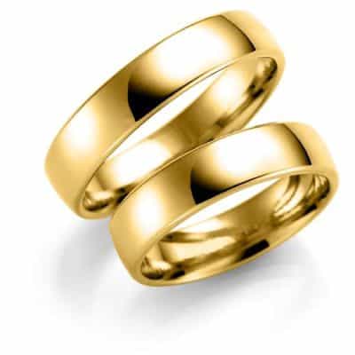 Espeland – giftering i gult gull 5mm