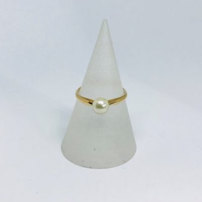 Vintage: Ring med perle